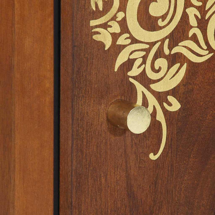 Baderomsskap honningbrun 38 x 33 x 58 cm Massivt mangotre