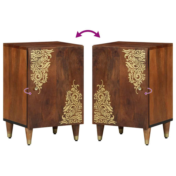 Baderomsskap honningbrun 38 x 33 x 58 cm Massivt mangotre