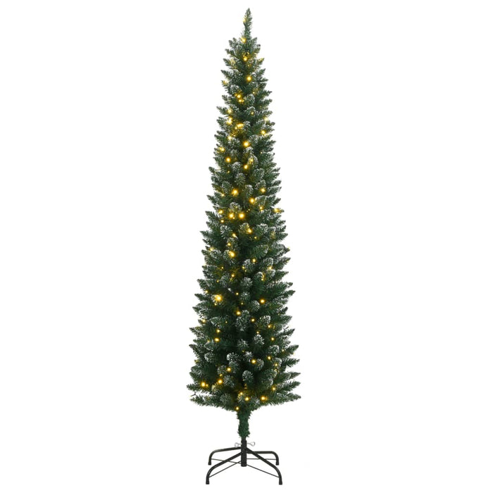 Kunstig slankt juletre med 150 LED 120 cm