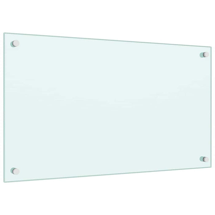 Kjøkkenplater 2 stk hvit 70x40 cm herdet glass