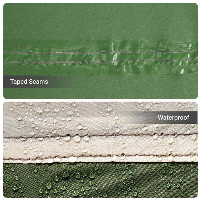 Familietelt med vinduer og tunnel Grønn for 8 personer Vanntett