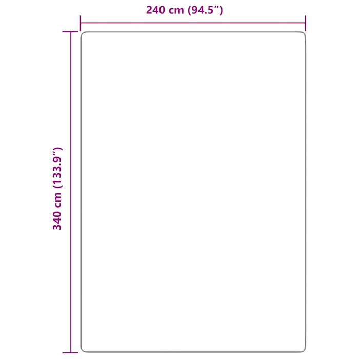 Flossteppe med lang luv NAVARRA sølvgrå 240x340 cm polyester