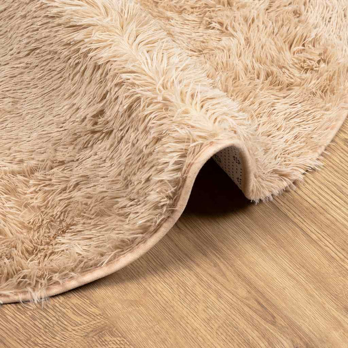 Flossteppe med lang luv NAVARRA beige 200x200 cm polyester