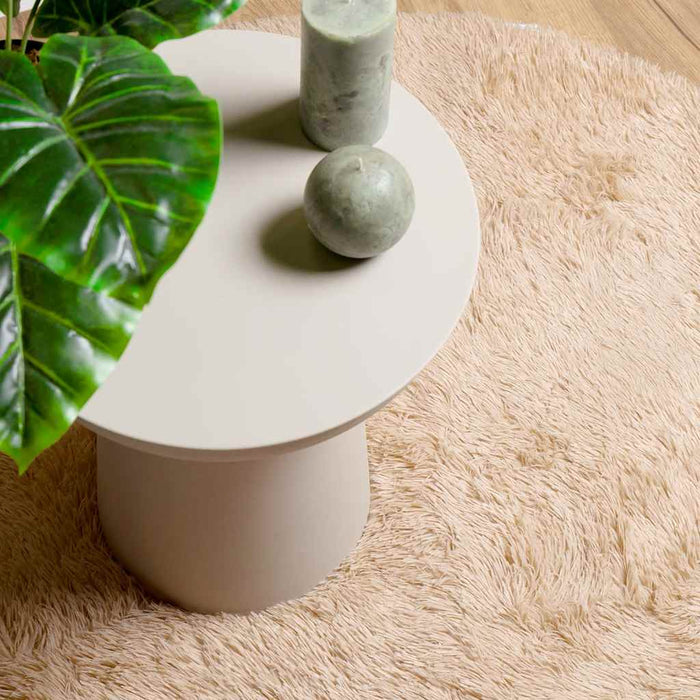 Flossteppe med lang luv NAVARRA beige 200x200 cm polyester