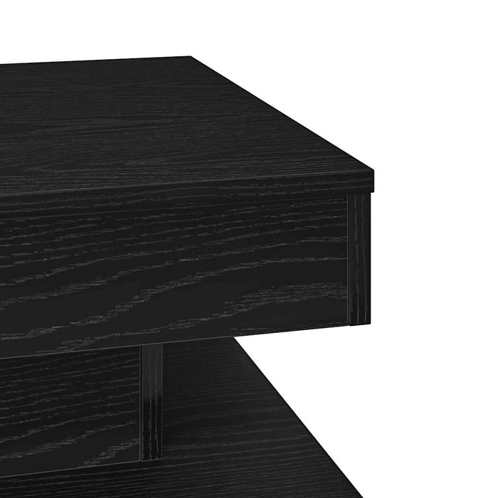 Salongbord 360-graders roterbart svart 50x50x34,5 cm