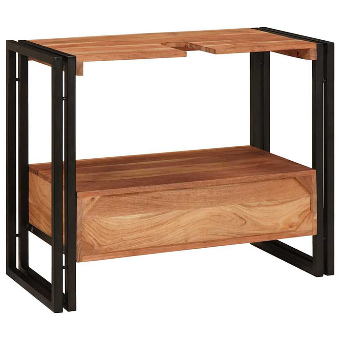 Servantskap til bad 71 x 33 x 58 cm Massiv Akasietre, Jern