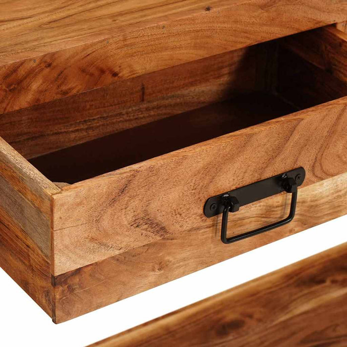 Konsollbord 2 pcs Brun 200 x 33 x 75 cm Massivt akasietre