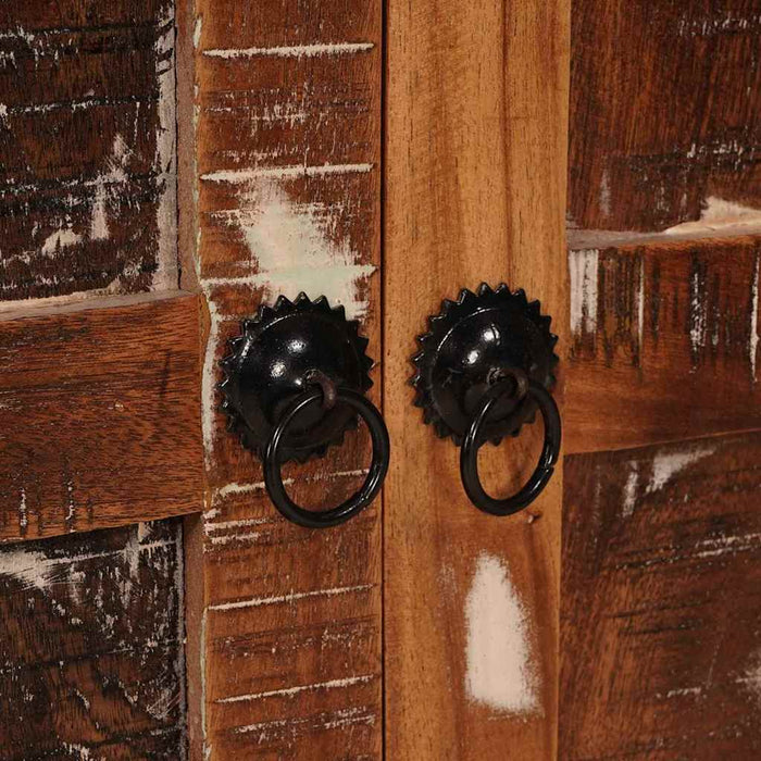 Baderomsskap Flerfarget Massivt gjenvunnet tre & Konstruert tre