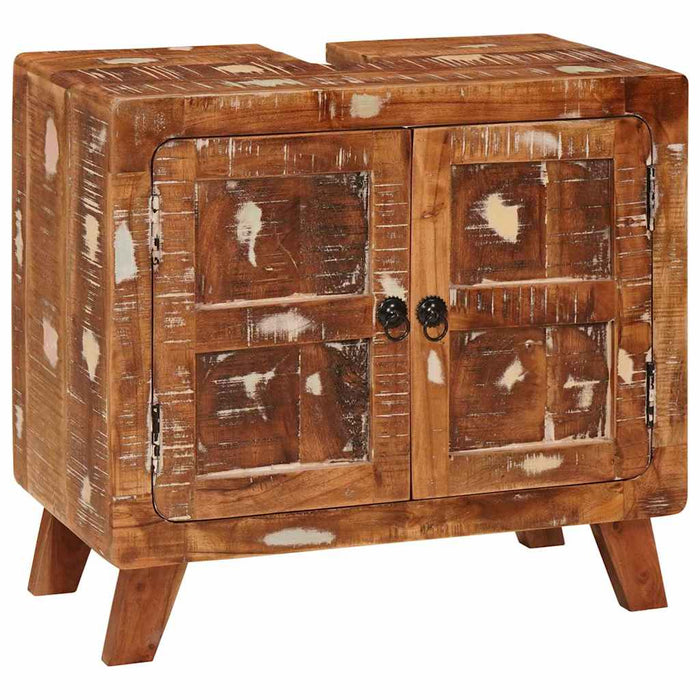 Baderomsskap Flerfarget Massivt gjenvunnet tre & Konstruert tre