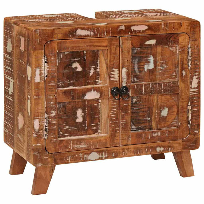 Baderomsskap Flerfarget Massivt gjenvunnet tre & Konstruert tre