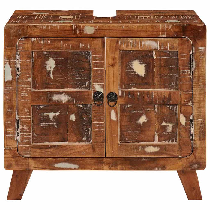 Baderomsskap Flerfarget Massivt gjenvunnet tre & Konstruert tre