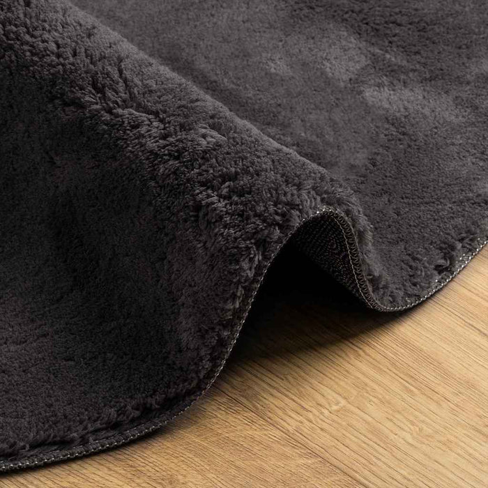 Teppe "HUARTE" Kort Pile Mykt og Vaskbart Antrasitt 100x200 cm