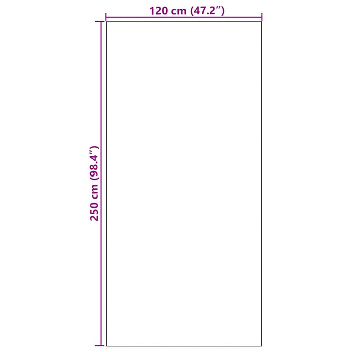 Dørmatte Vaskbar Cyan 120x250 cm