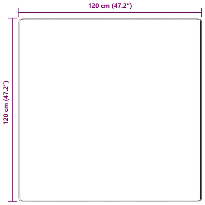 Shaggy Teppe med Latexbakside Mørkegrå 120x120 cm