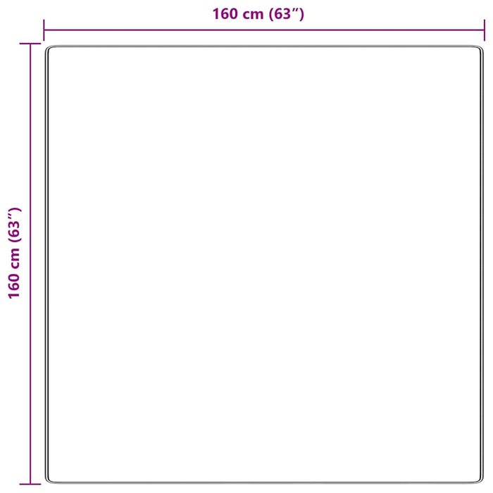 Shaggy Teppe med Latexbakgrunn Mørk Grå 160x160 cm