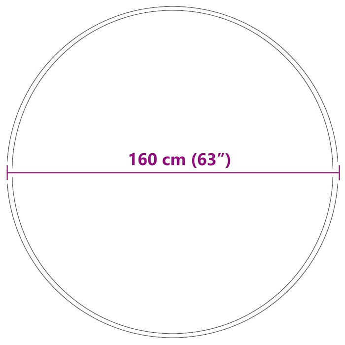Shaggy Gulvteppe med Lateksbakgrunn Mørk Grå ø160 cm