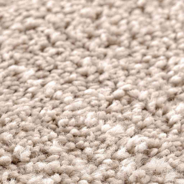 Shaggy Teppe med Lateks Bunn Krem ø160 cm