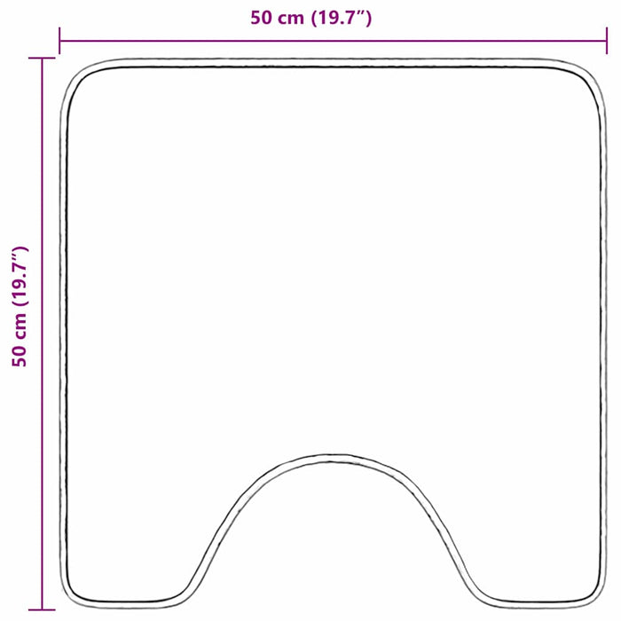 Antisklimatte med Toalettutskjæring Turkis 50 x 50 cm PP