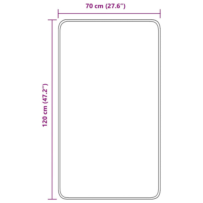 Anti-skli badematte Brun 70 x 120 cm PP
