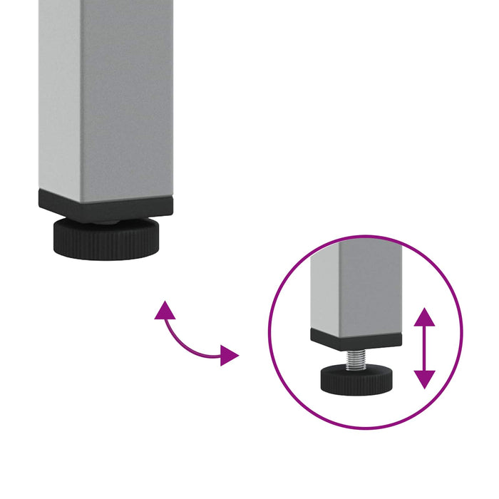 3-delt arbeidsstasjon og bordsett i svart konstruert tre og stål