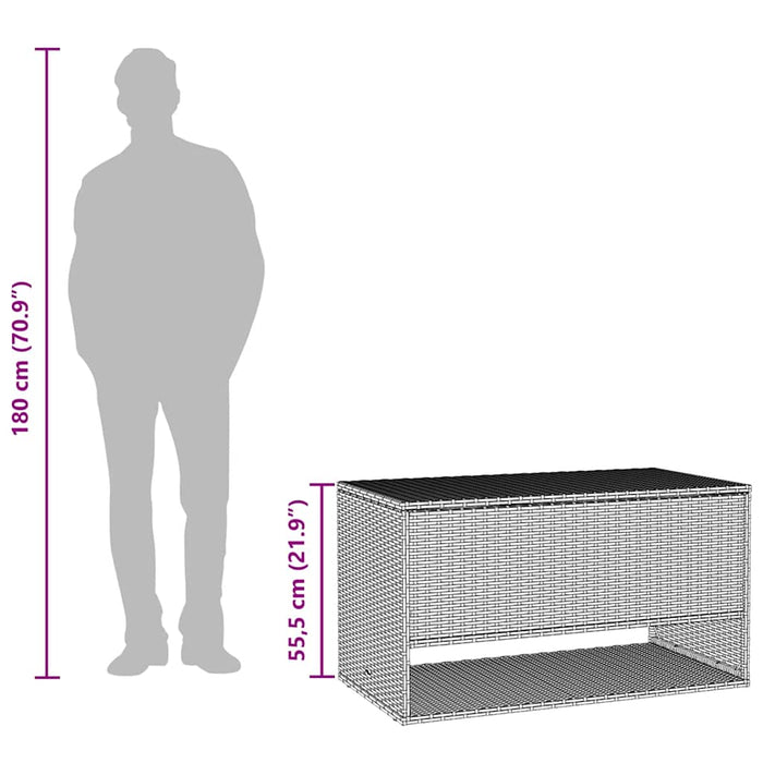 Uteputeboks brun 100x55x55,5 cm polyrotting