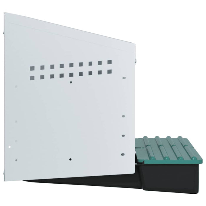 Kyllingkasse med 2 rom veggmontert galvanisert stål