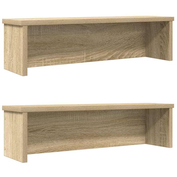 Kjøkkenstativ stablebare 2 stk sonoma eik 50x15x16 cm