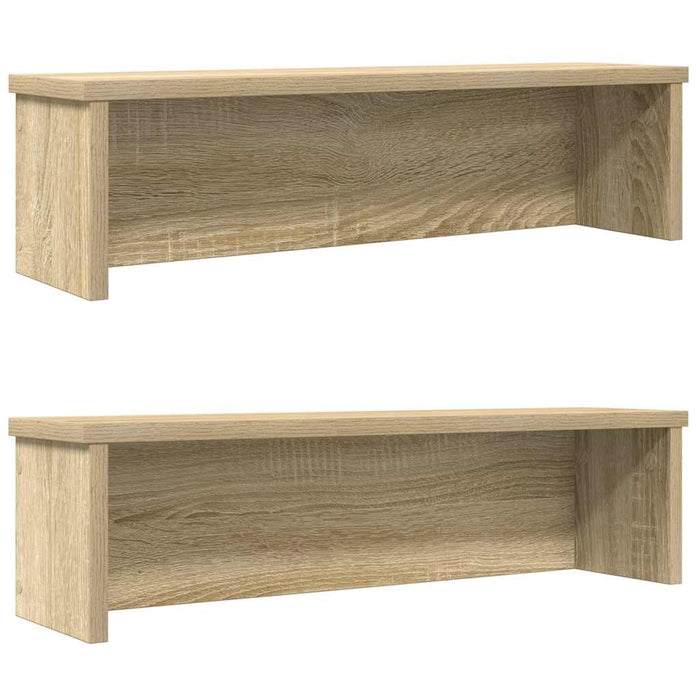 Kjøkkenstativ stablebare 2 stk sonoma eik 60x15x16 cm