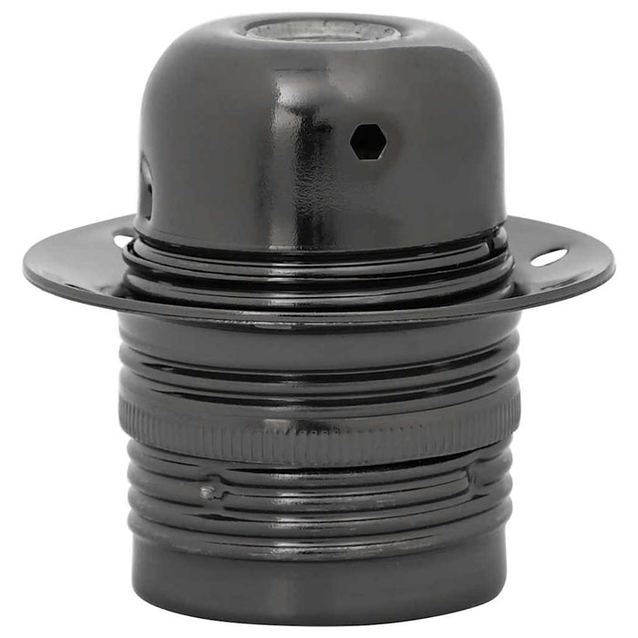 Lampeholdere 2 stk blank svart E27