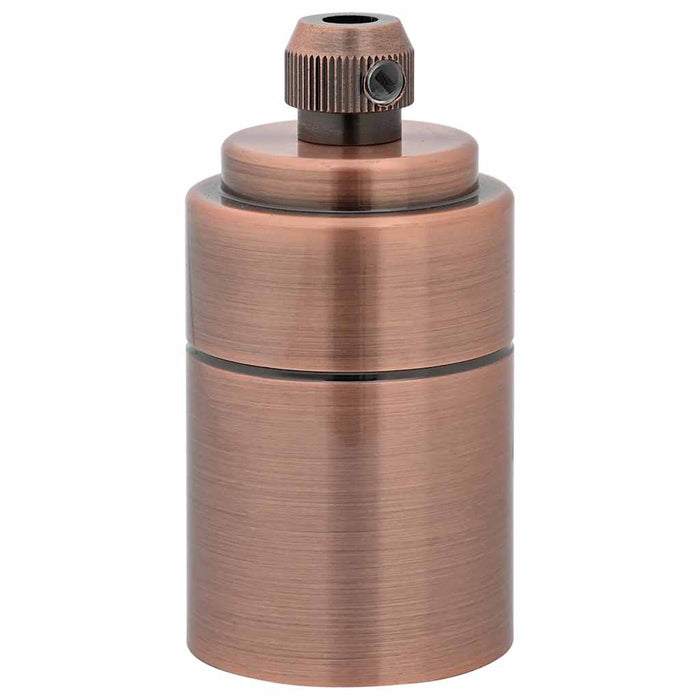 Lampeholdere 2 stk rød bronse E27