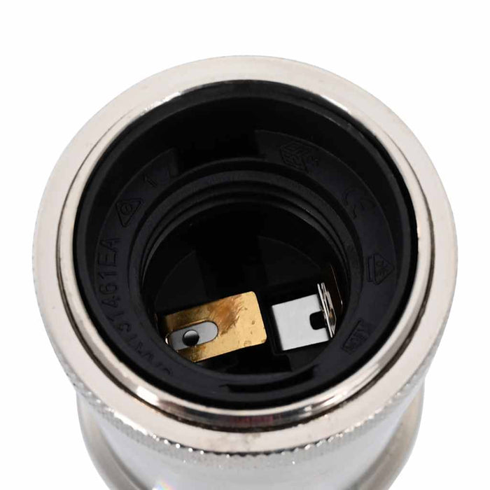 Lampeholdere 2 stk satin nikkel E27