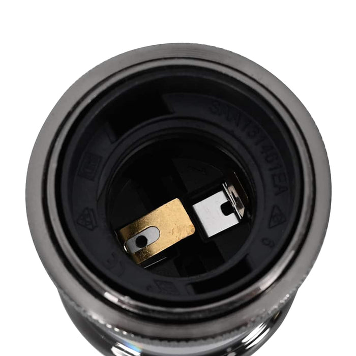 Lampeholdere 2 stk blank svart E27