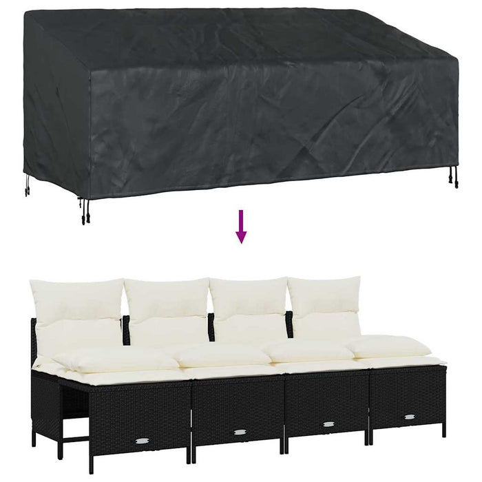 Utemøbelbeskyttelse Svart 200 x 100 x 89 cm 210D Oxford-stoff