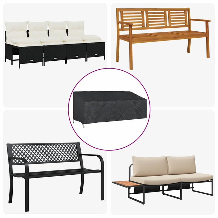 Utemøbelbeskyttelse Svart 200 x 100 x 89 cm 210D Oxford-stoff