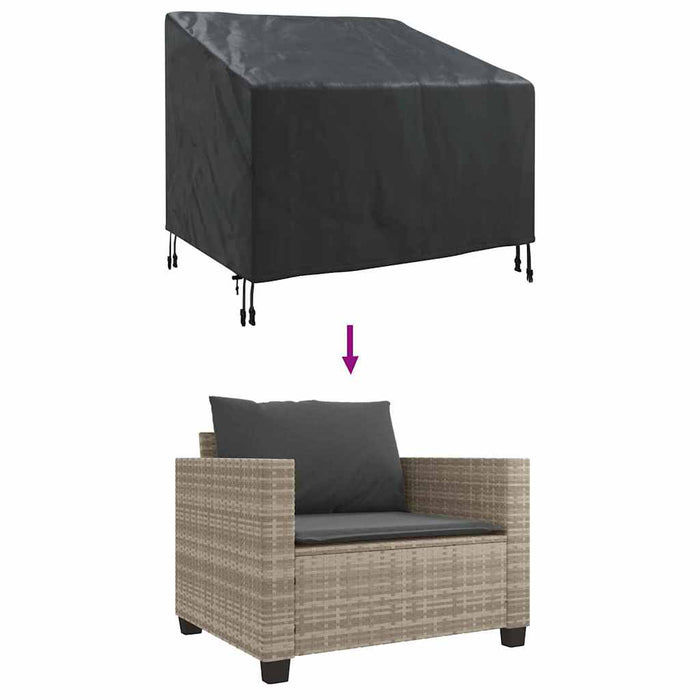 Utemøbelbeskyttelse Svart 96 x 79 x 74 cm 210D Oxford-stoff