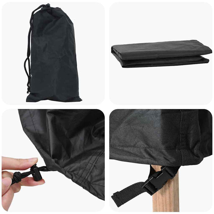 Trekk til utemøbler Svart 200 x 200 x 71 cm 420D stoff