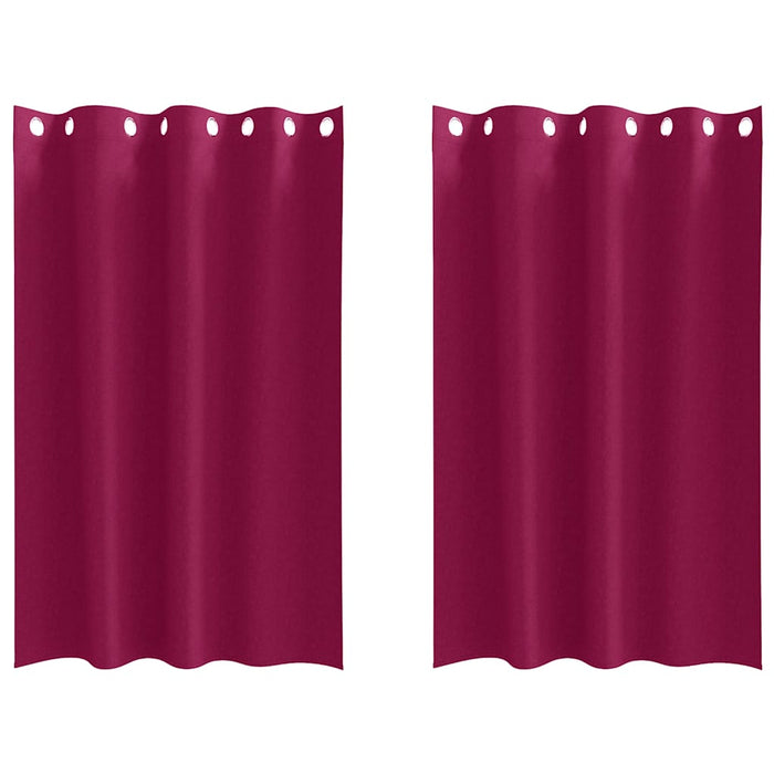 Gardiner med gardiner 2 pcs Vinrød 175x140cm Polyester
