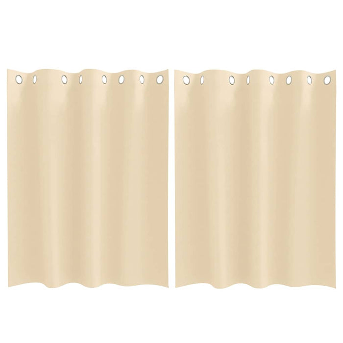 Gardiner med gardiner 2 pcs Krem Polyester