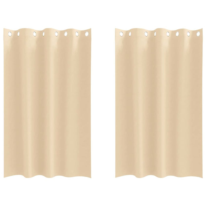 Gardiner med gardiner 2 pcs Krem Polyester