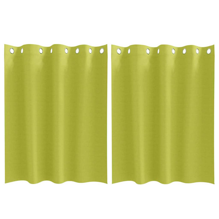 Gardiner med gardiner 2 pcs Grønt eple 140x140cm Polyester