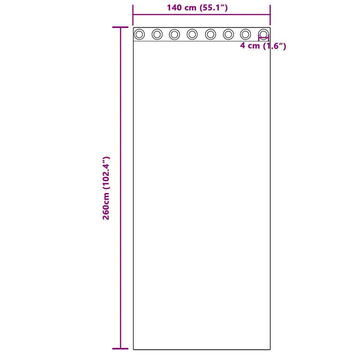 Gardiner med gardiner 2 pcs Lys oransje 260 x 140 cm Polyester