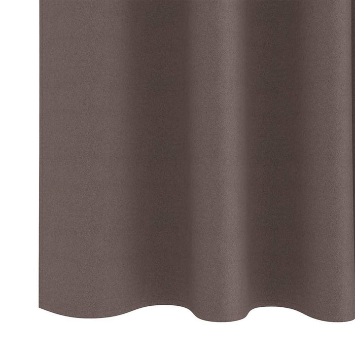 Gardiner med gardiner 2 pcs Mørkebrun Polyester