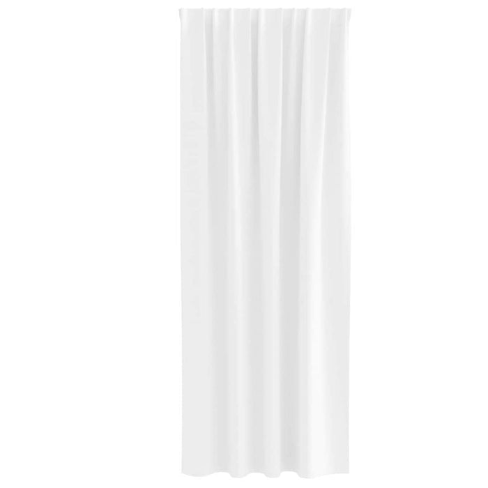 Gardiner med gardiner 2 pcs Lys hvit Polyester