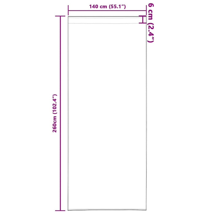 Gardiner med gardiner 2 pcs Lys hvit Polyester