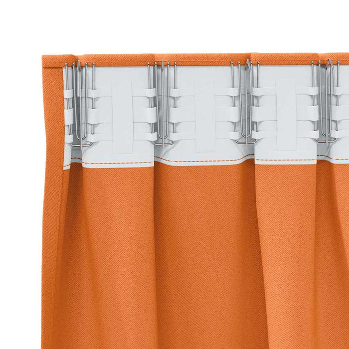 Gardiner med gardiner 2 pcs Oransje Polyester