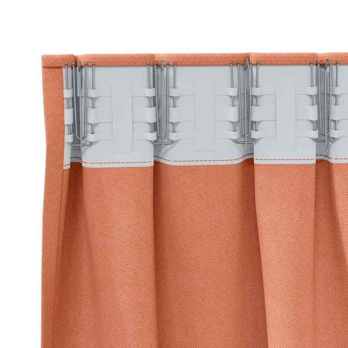 Gardiner med gardiner 2 pcs Terrakotta 140 x 140 cm Polyester