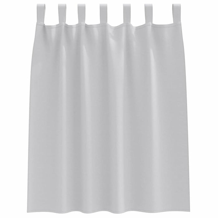 Gardiner med gardiner 2 pcs Lysegrå Polyester