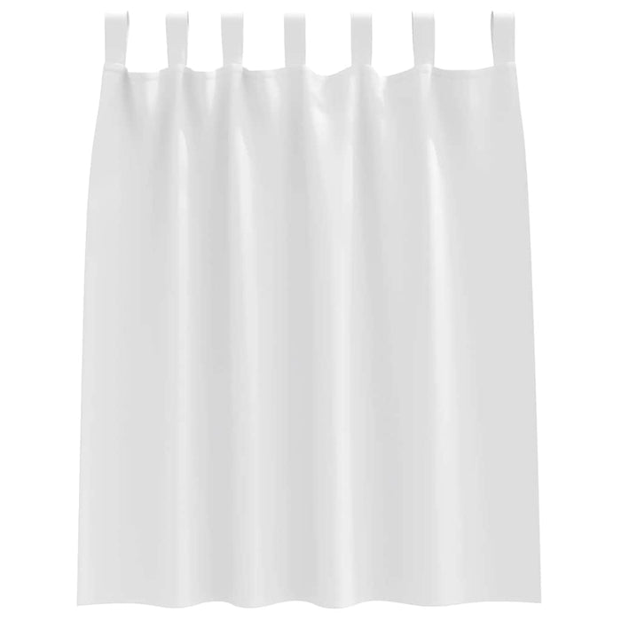 Gardiner med gardiner 2 pcs Klar hvit Polyester