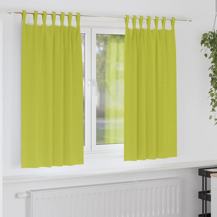 Gardiner med gardiner 2 pcs Grønt eple Polyester