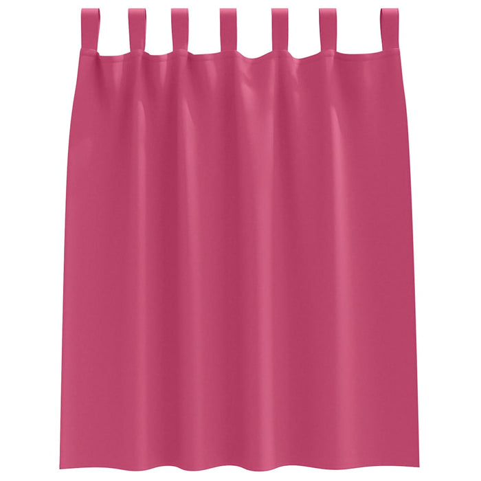 Gardiner med gardiner 2 pcs Lys rosa Polyester